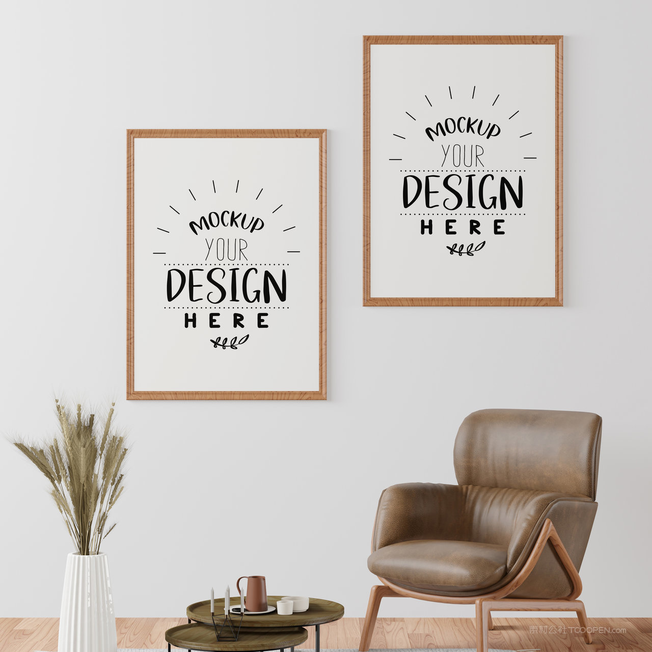 家居背景墙装饰画画框贴图样机