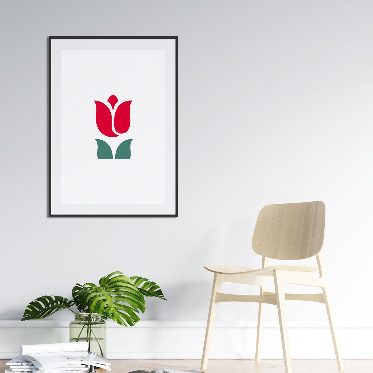 墙上装饰画画框相框贴图样机