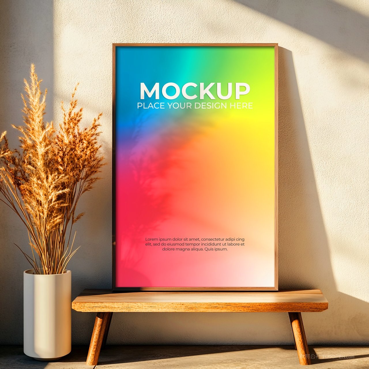 a4海报展示样机