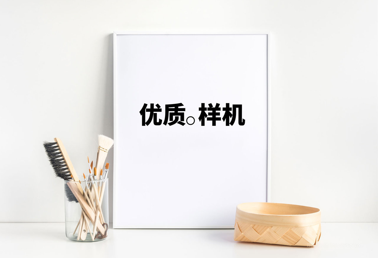 简洁室内相框框架展示psd样机 (1)