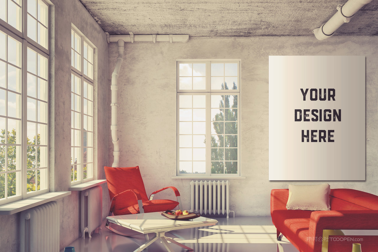 室内墙壁画框样机