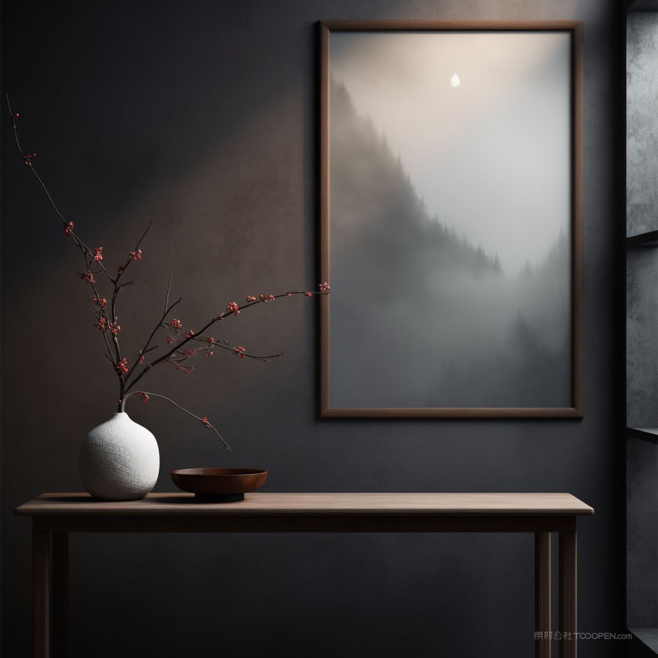 实木相框画框贴图样机