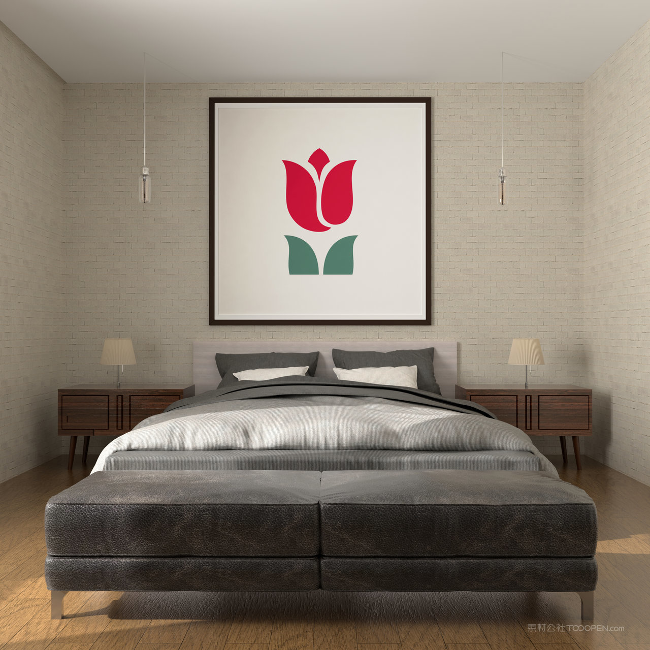 床头装饰画画框样机