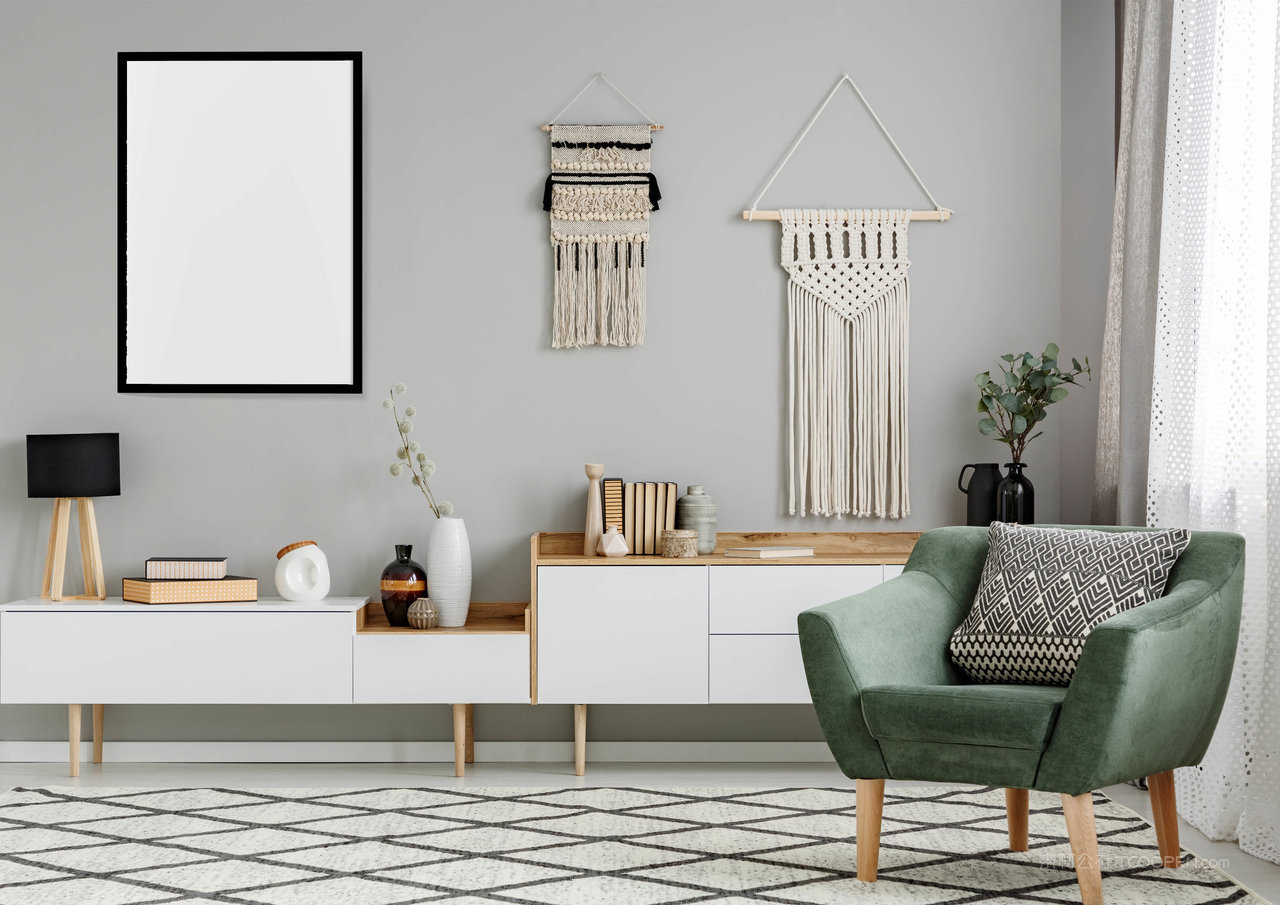 客厅墙壁框架样机