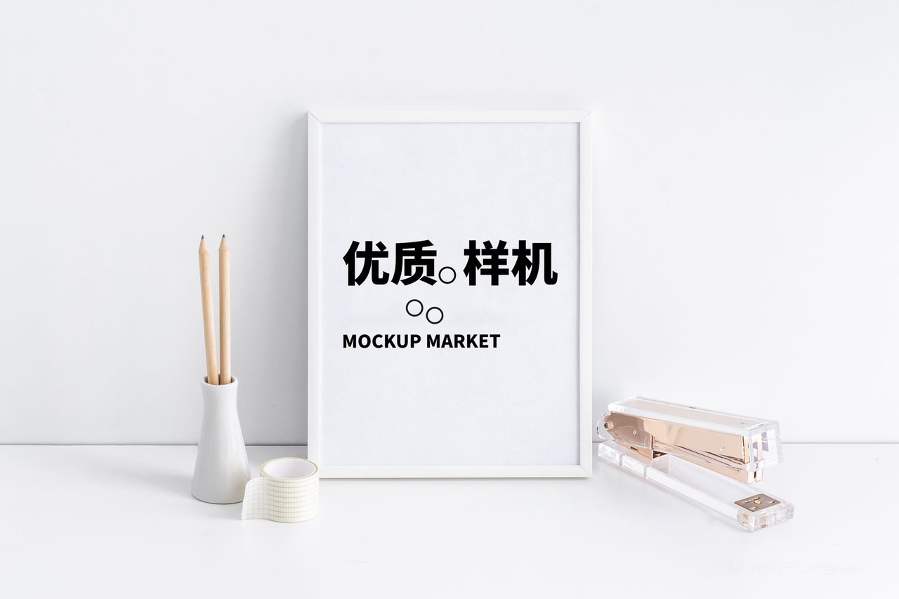 a4相框木质框架展示psd样机 (6)